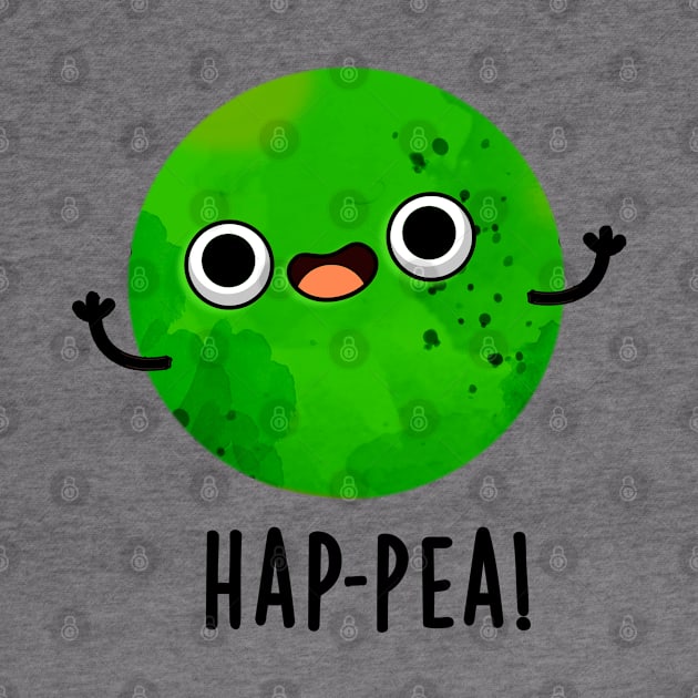 Hap-pea Cute Happy Pea Pun by punnybone